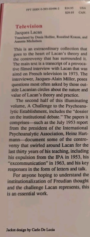 Television: A Challenge to the Psychoanalytic Establishment (English, French ... gallery