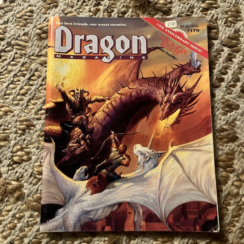Dragon Magazine, Issue 170 (Dragons x4; Voyage Princess Ark) TSR