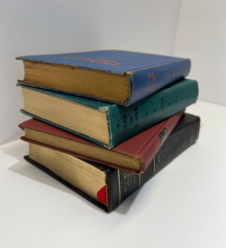 Lot of 4 Vintage Hardcover Books Collection Stackable Decor gallery