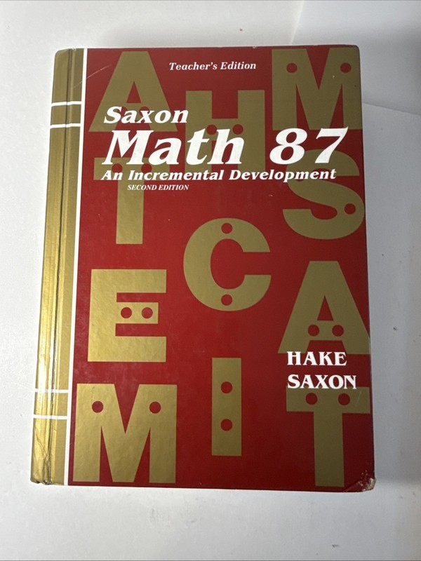 Saxon 87 Math (2nd Edition) 8/7 TEACHERS EDITION, Cover Wear