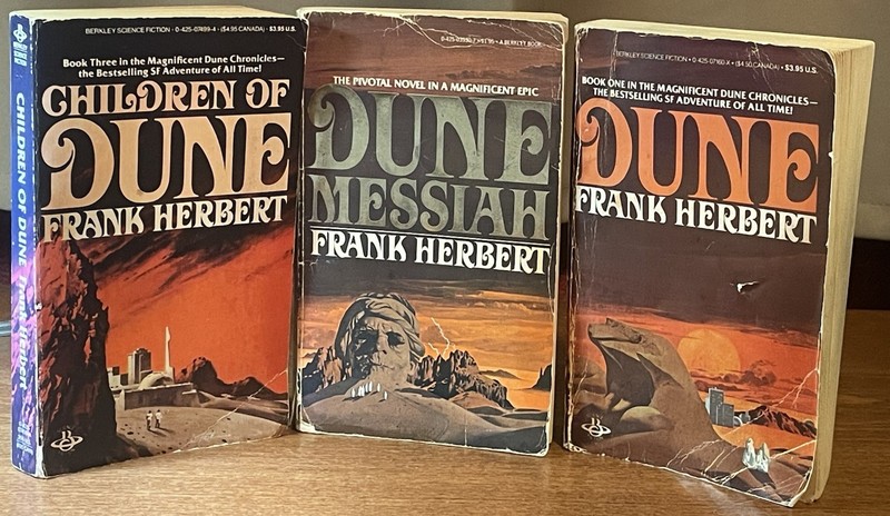 DUNE TRILOGY Berkley Books Lot Of 3 First Frank Herbert Paperback Books