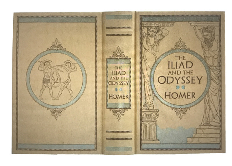 ❤️THE ILIAD & THE ODYSSEY by Homer Leather Bound Collectible Edition Book NEW gallery