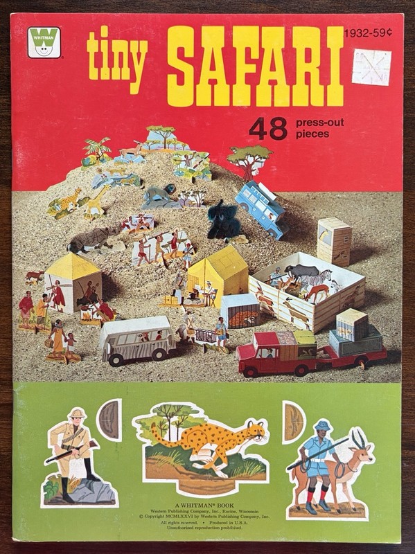 Whitman Tiny Press-Out Set Of 5 Books, Vintage 1976 Farm, Safari, Campsite, Etc. gallery