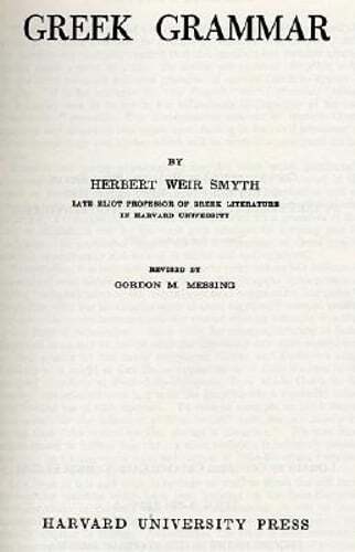 Greek Grammar by Herbert Weir Smyth: Used