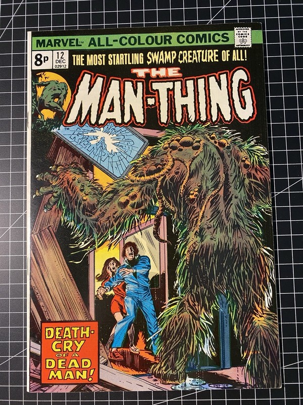 MAN-THING #12, UK PRICE VARIANT, VF/NM, Marvel Comics (1974)