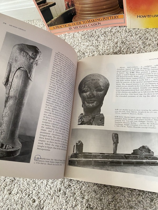 Lot Of 4 Vtg Art Books Modern art Exploring color Greek Art archeology Pottery gallery