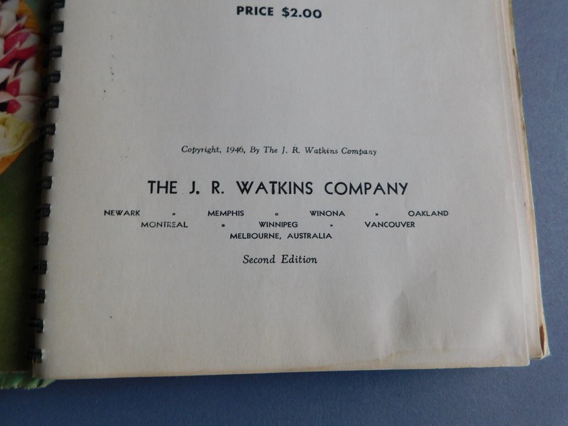Watkins Salad Cook Book - Elaine Allen - 1946 J R Watkins Co Cookbook gallery