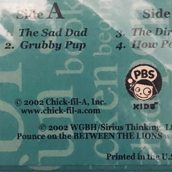 Vintage Chick-fil-A Kids Meal Cassette Tapes Between the Lions and Mose The Fire gallery