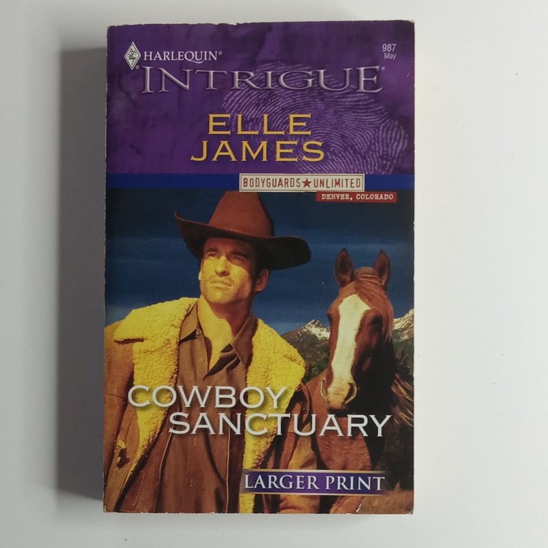 Cowboy Sanctuary by Elle James Larger Print Paperback 987