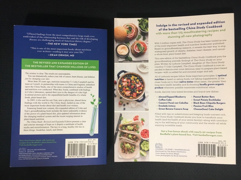 Lot THE CHINA STUDY Revised & Expanded Edition Nutrition + COOKBOOK Vegetarian gallery