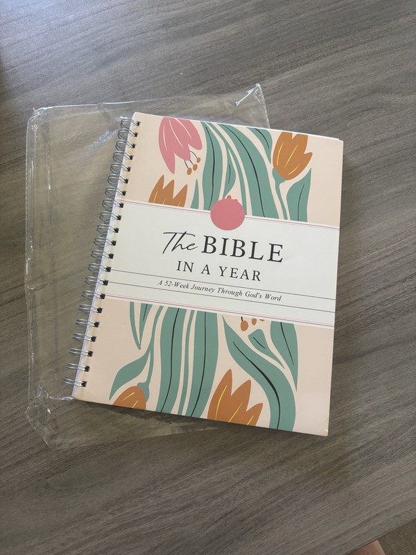 The Bible in a Year 52-Week Faith Study Notebook Spiral Bound Journal