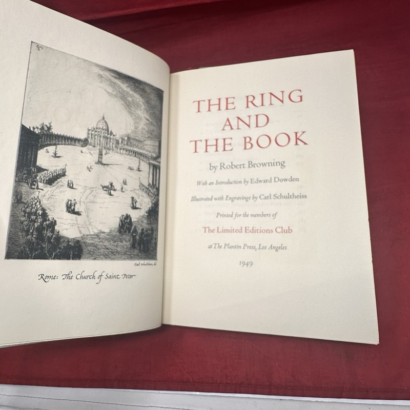 Robert Browning - The Ring and the Book Limited Editions Club 1949 in Slipcase gallery