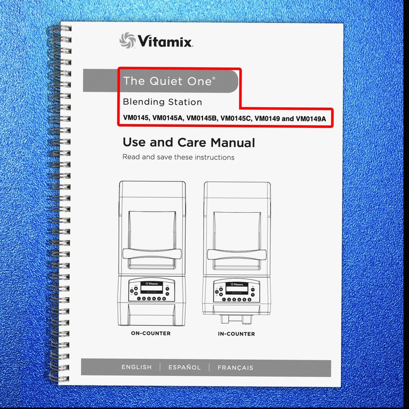 VITAMIX The Quiet One Blender Series VM0145 A B C VM0149 A Manual , BOUND, COVER