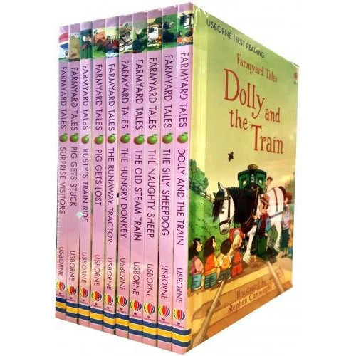 Usborne First Reading Farmyard Tales Collection 10 Books Set (Age 3+) NEW