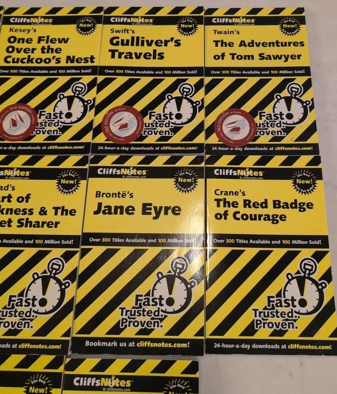 CLIFFS NOTES STUDY GUIDE BOOK LOT (13) VARIOUS AUTHORS CLASSIC NOVELS gallery