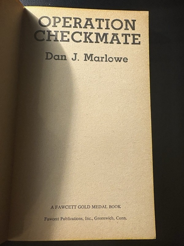 Drake Operation Checkmate Dan J Marlowe Gold Medal Pulp Crime Paperback 1972 gallery