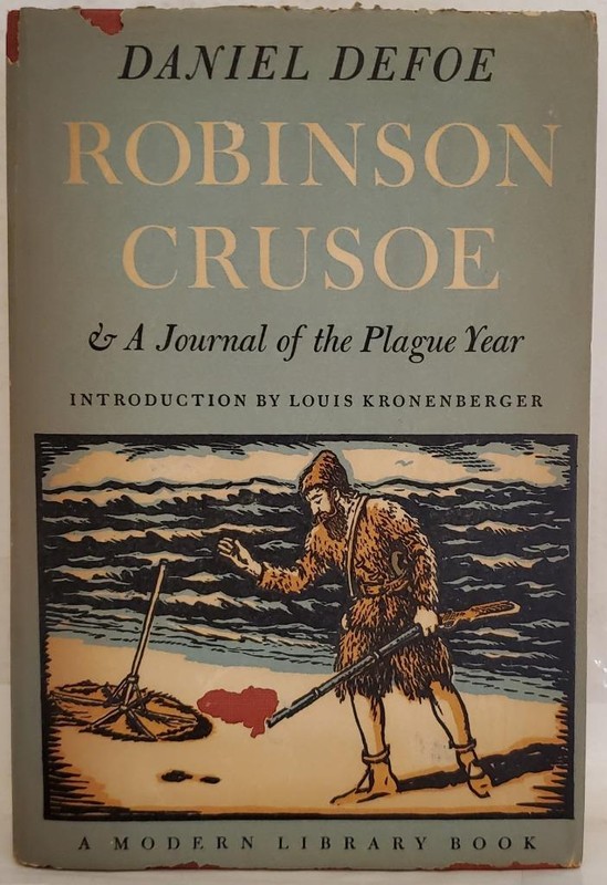 Robinson Crusoe & A Journal of the Plague Year by Daniel Dafoe (1948, HCDJ) 4034