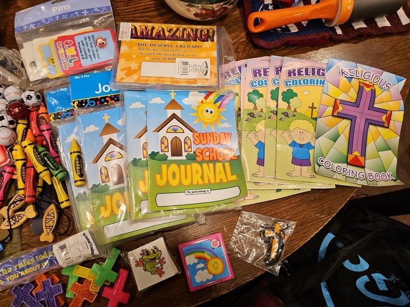 Mixed Lot Of Christian Children VBS Bible Activities Sunday school prize box