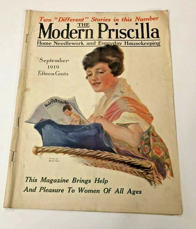 Modern Priscilla Magazine Needlework Women’s Fashions Vintage Ads Sept. 1919