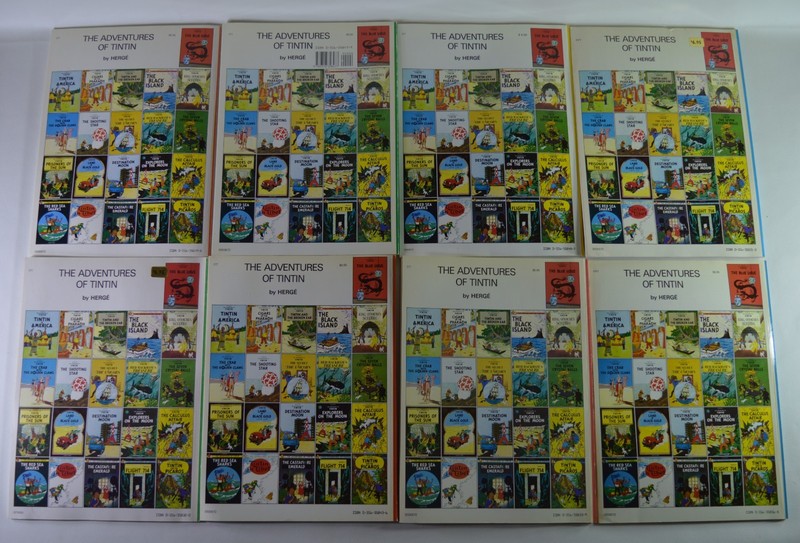Lot of 17 The Adventures of Tintin by Herge Paperback Books 1970s 80s Vintage gallery