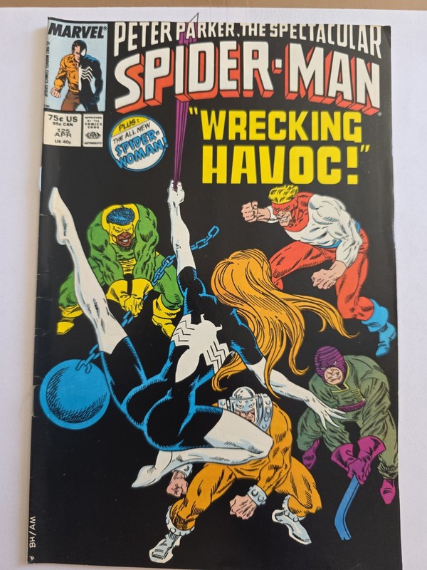 Peter Parker THE SPECTACULAR SPIDER-MAN Vol. 1 No.125. Apr 1987 (9) VG Condition