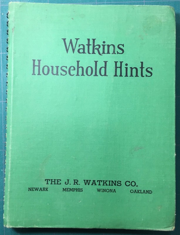 WATKINS Household Hints 1941 3rd Printing Spiral Bound Cleaning Canning First Ad