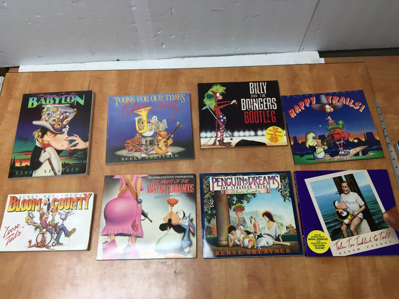 lot of 8 BLOOM COUNTY Berke Breathed Paperback books Comic Strip Mary Kay
