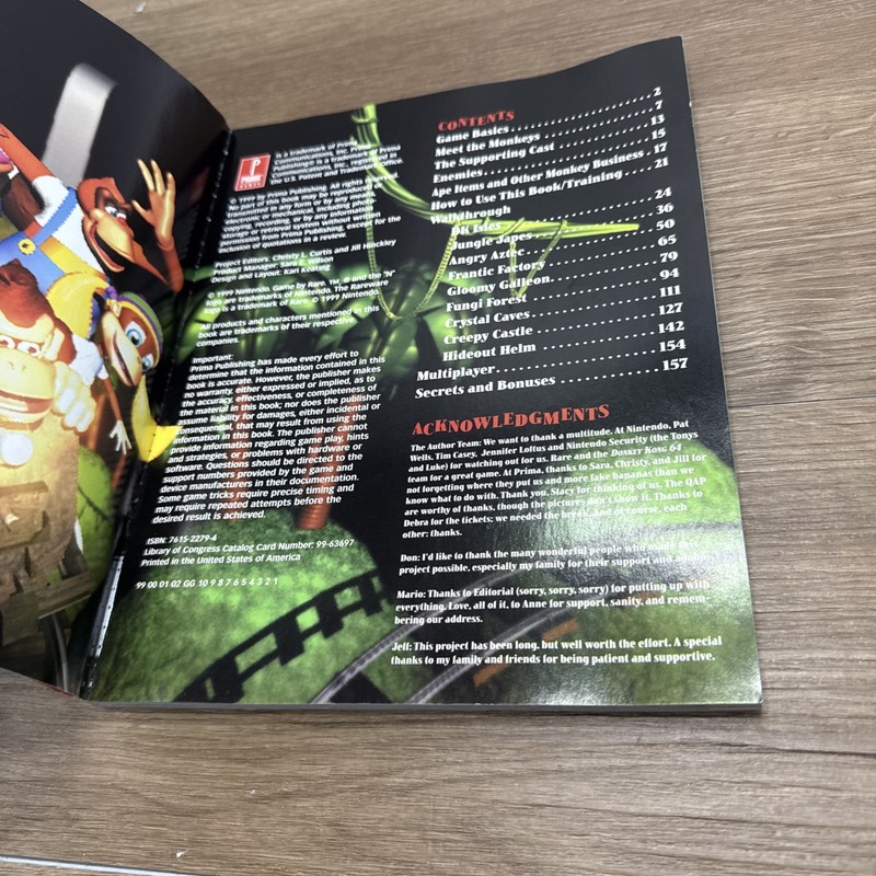 Donkey Kong 64 Prima Strategy Guide For Nintendo 64 N64 w/ Map Poster gallery