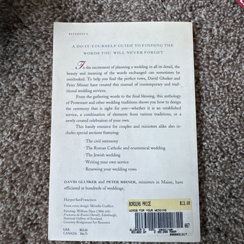 Words for Your Wedding by David Glusker; Peter Misner gallery