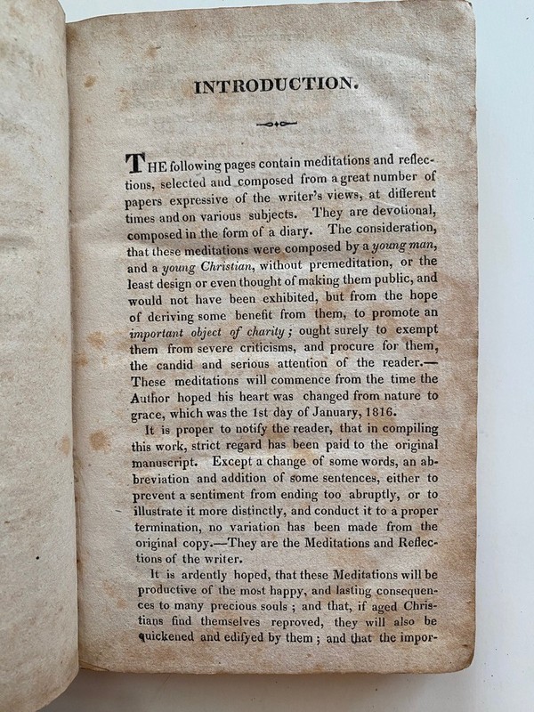 1822 Pious Stranger Meditations Reflections Divinity of Christ FIRST EDITION gallery