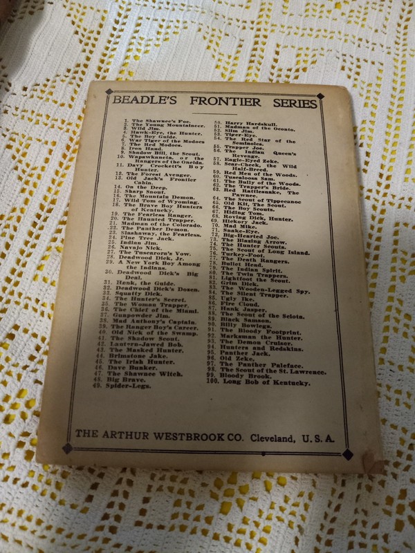 2 Antique Paperback 1909 Beadles Frontier Series. No.18 &No.19. Extremely Rare gallery