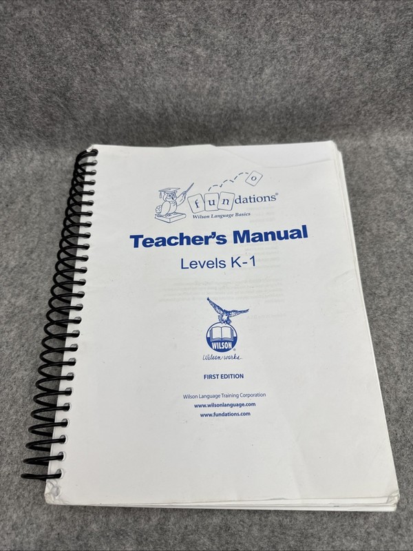 Fundations Teacher's Manual K-1, by Barbara A. Wilson 2006 spiral bound NO COVER gallery