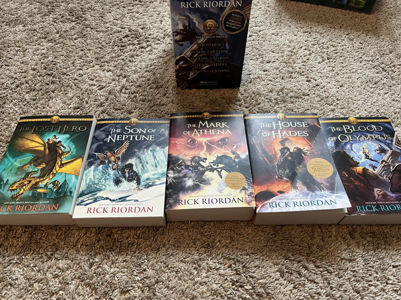 Rick Riordan Heroes of Olympus Complete Series Box Set, Disney Hyperion