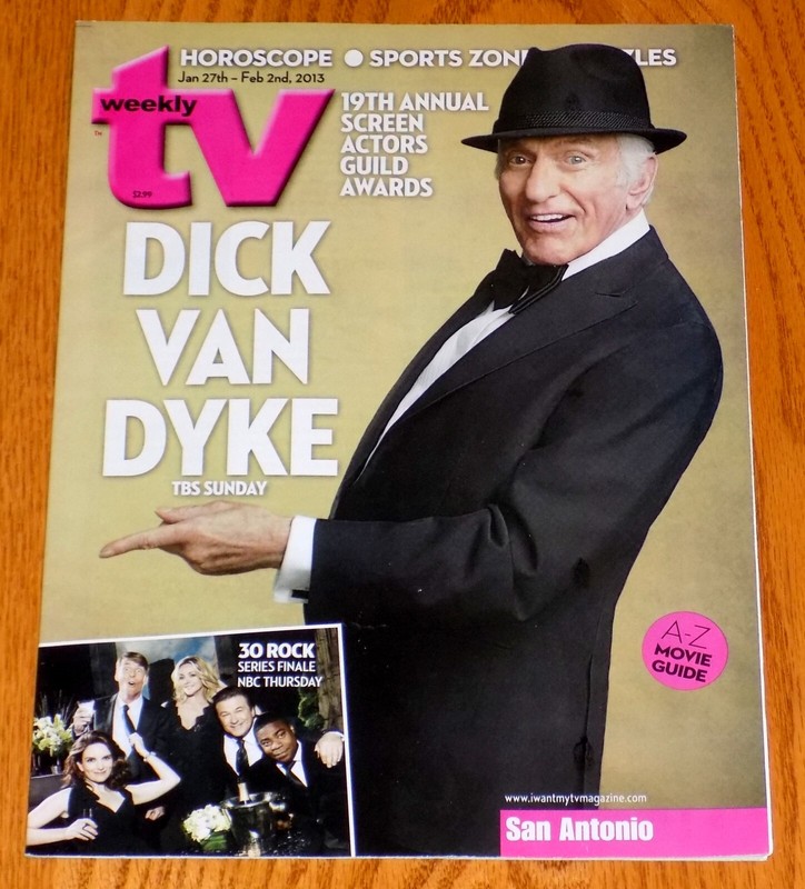 TV WEEKLY MAGAZINE DICK VAN DYKE SCREEN ACTORS GUILD AWARDS JANUARY 2013