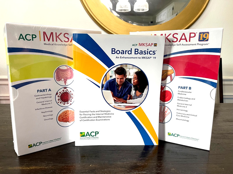 ACP MKSAP 19 Part A and B + MKSAP Board Basics Book