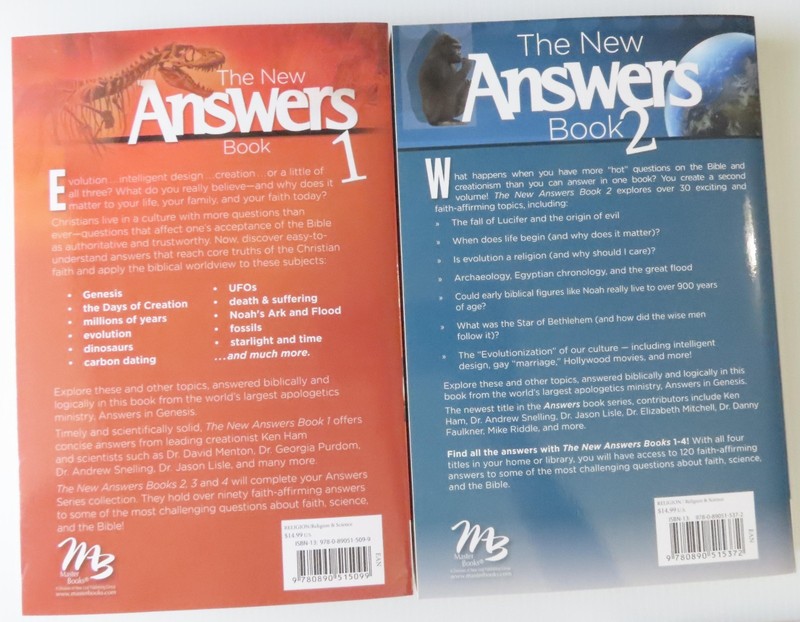 Lot of 5 Ken Ham Books: New Answers in Genesis 1-4; A Flood of Evidence gallery