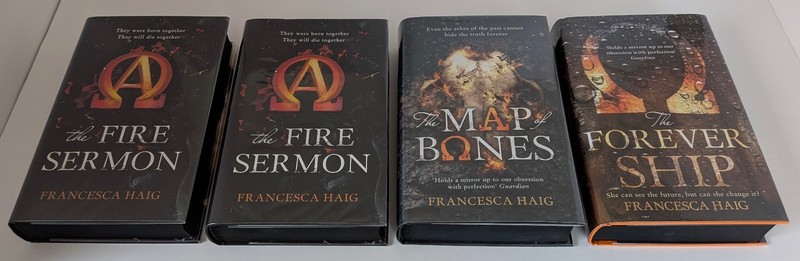 THE FIRE SERMON, MAP OF BONES, FOREVER SHIP Francesca Haig Signed Limited