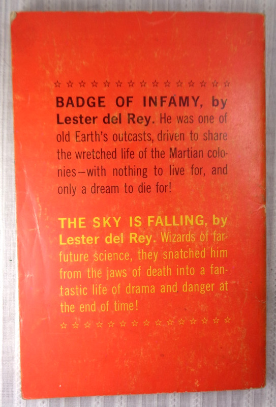 1963 Galaxy / Magabook The Sky is Falling & Badge of Infamy by Lester Del Rey VG gallery