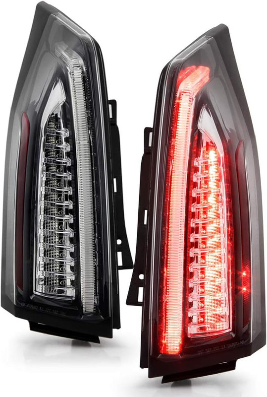 – for 2013-2018 Cadillac ATS 4-Door Sedan Black Housing LED Tail Lights Brake La