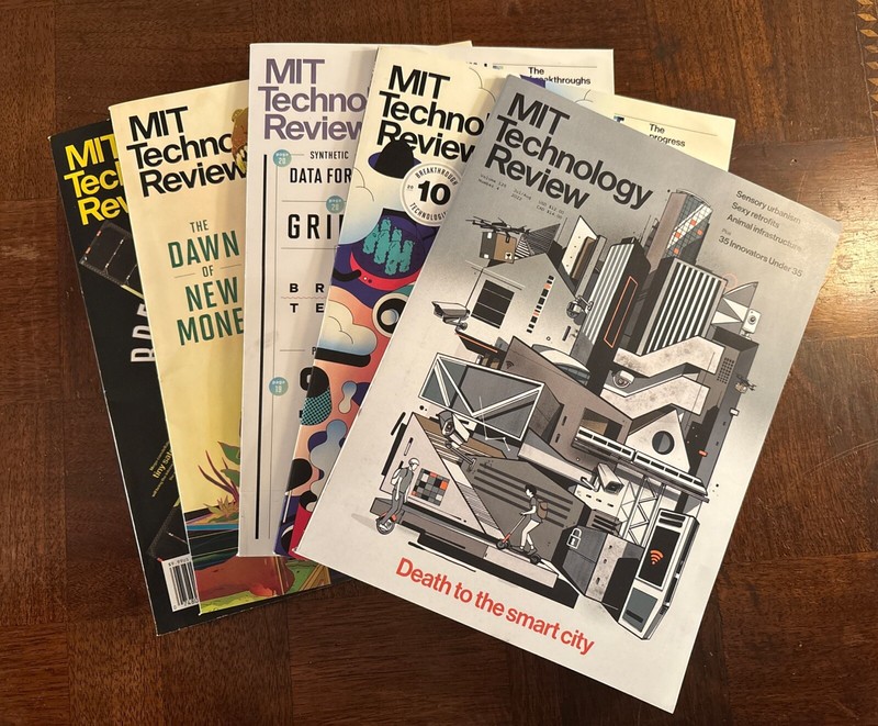 (Lot Of 5) MIT Technology Review Magazines 2020, 21, 22 Preowned ￼￼