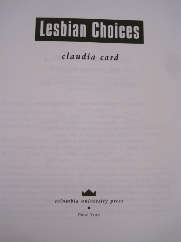 Lesbian Choices by Claudia Card (SC) gallery