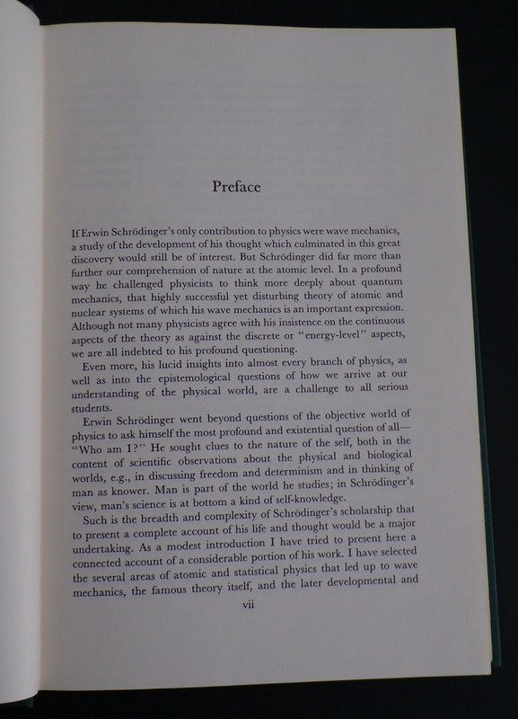 Scarce Erwin Schrodinger an Introduction to His Writings HC Fine in a G+/ VG DJ gallery