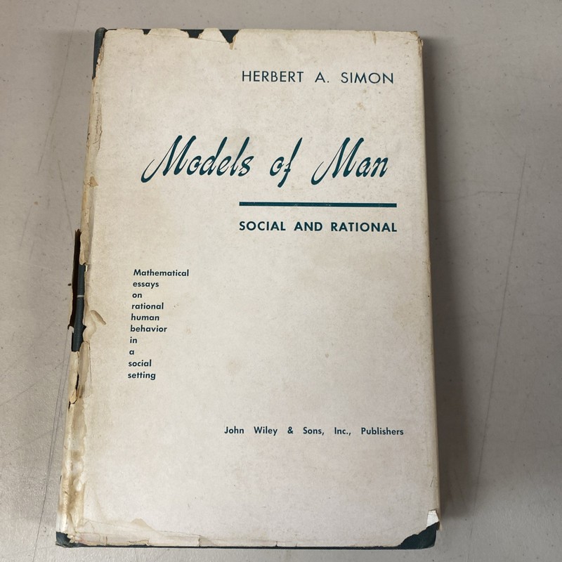 Models of Man, by Herbert A. Simon. 1957 HCDJ-Rare
