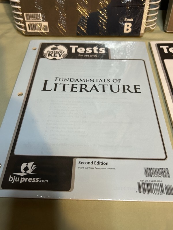 BJU Press Fundamentals of Literature 2nd Ed Set Teacher Student Tests Answer Key gallery