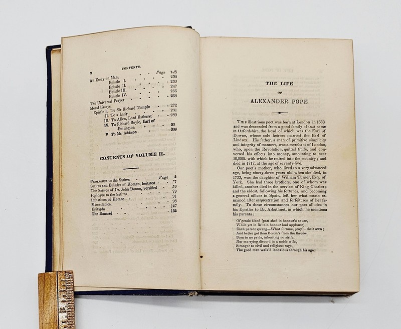 Political Works of Alexander Pope 1857-58 Two Volumes in One HC 306 pages gallery