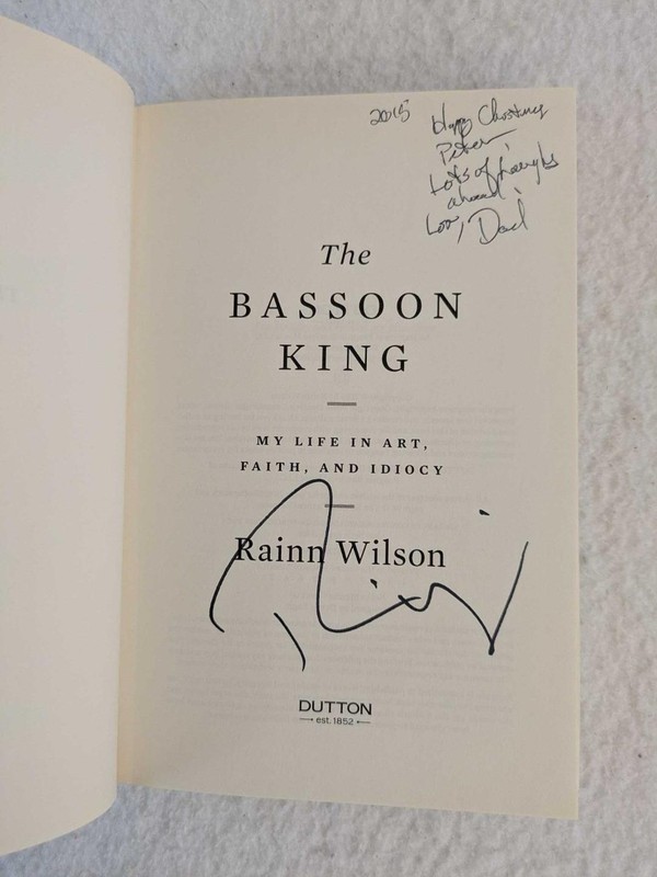 SIGNED Rainn Wilson THE BASSOON KING My Life in Art Faith and Idiocy 2015 1stEd gallery