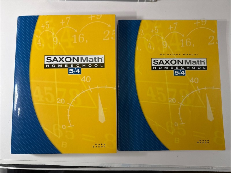 saxon math 5/4 (3rd Ed) Textbook And Solutions Manual
