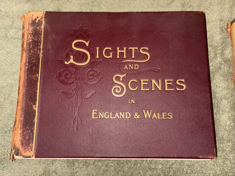 Antique 1895 Book Set: Sights and Scenes in England & Wales (Volumes I & II)