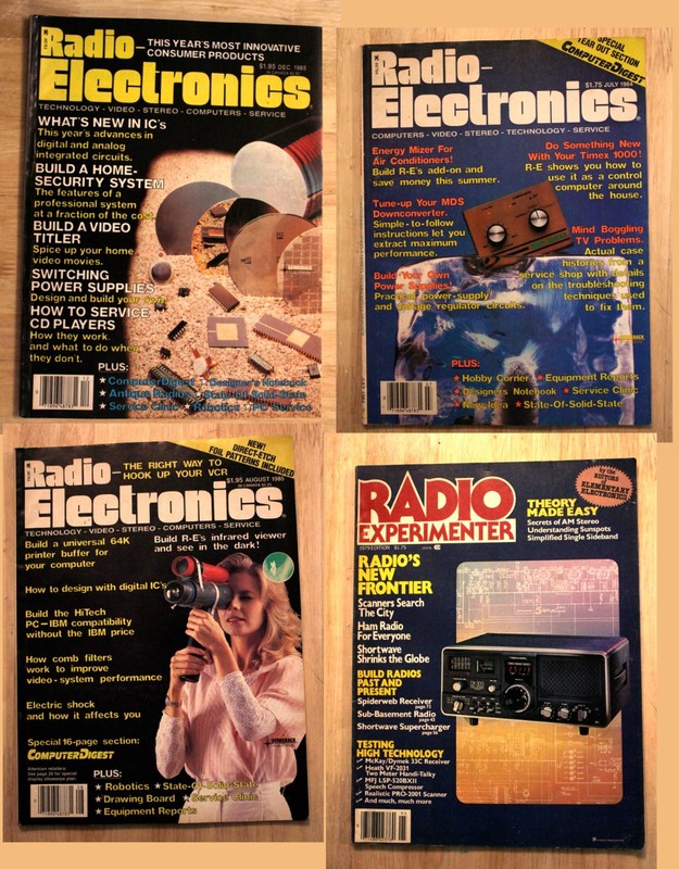 Vintage Radio-Electronics Magazine Collection 1979 and 1980s 4 Issues