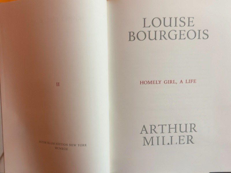 Louise Bourgeois & Arthur Miller «Homely Girl, A Life» (2 volume set) And Box